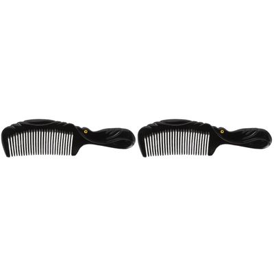 Healifty 2 Pcs Long Hair Comb Hairdressing Tool Safe Material Skin-friendly Elegant Design Comfortable Grip for Daily Use Random Style