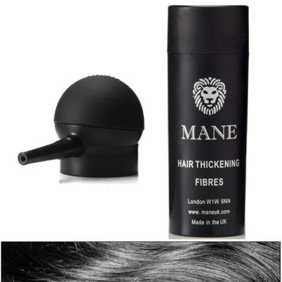 Mane Hair Building Fibers with a Spray Applicator (Jet Black)