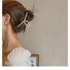 BBRATS 1 Pcs Large Pearl Hair Claw Clips White Hair Clips Thick Long Hair Jaw Clips Clutches Barrettes Hair Accessories for Women and Girls Hair Claw Thick Hair aw Clamp Strong Hold (STYLE 2) view 4