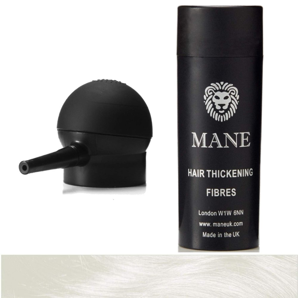 Mane Hair Building Fibers with a Spray Applicator (Grey)