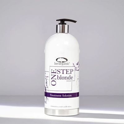 KERARGANIC OneStep Blonde Treatment Solution (1000ml/33.8floz) - Special formulation for the treatment and color toning of blonde and platinum hair.