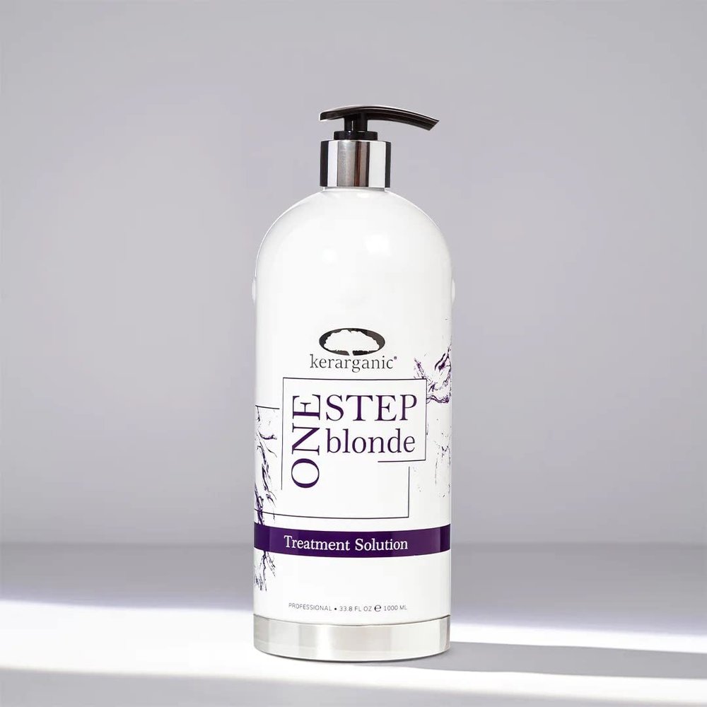 KERARGANIC OneStep Blonde Treatment Solution (1000ml/33.8floz) - Special formulation for the treatment and color toning of blonde and platinum hair.
