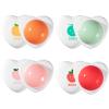 4Pcs Fruit Lip Balm Set - Natural Organic Lipsticks, Long Lasting Nutritious Moisturizer, Citrus, Peach, Strawberry, Cantaloupe Flavors view 1