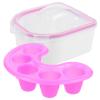 FRCOLOR 4pcs Nail Soaking Bowl Double Manicure Hand Soak Bowls for Nail Art Material Lightweight and Portable for Salon Home Use view 2