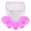 FRCOLOR 4pcs Nail Soaking Bowl Double Manicure Hand Soak Bowls for Nail Art Material Lightweight and Portable for Salon Home Use view 3