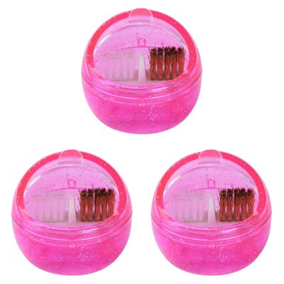 FRCOLOR 3pcs Nail Art Tools Portable Cleaning Brush and for Nail Drill Bits Efficient and Lightweight Cleaner for Manicure and Pedicure Tasks Rosy