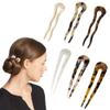 6 Pcs U-Shaped Hair Pins French Style Hair Pin Updo Bun Hair Sticks Wavy Chignon Pins Hair Accessories for Women and Girls view 1