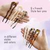 6 Pcs U-Shaped Hair Pins French Style Hair Pin Updo Bun Hair Sticks Wavy Chignon Pins Hair Accessories for Women and Girls view 3