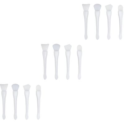 minkissy 12pcs Facial Mask Brush Double-ended Silicone Applicator Safe for Skin Types Easy to Clean for Home Travel Beauty Routine