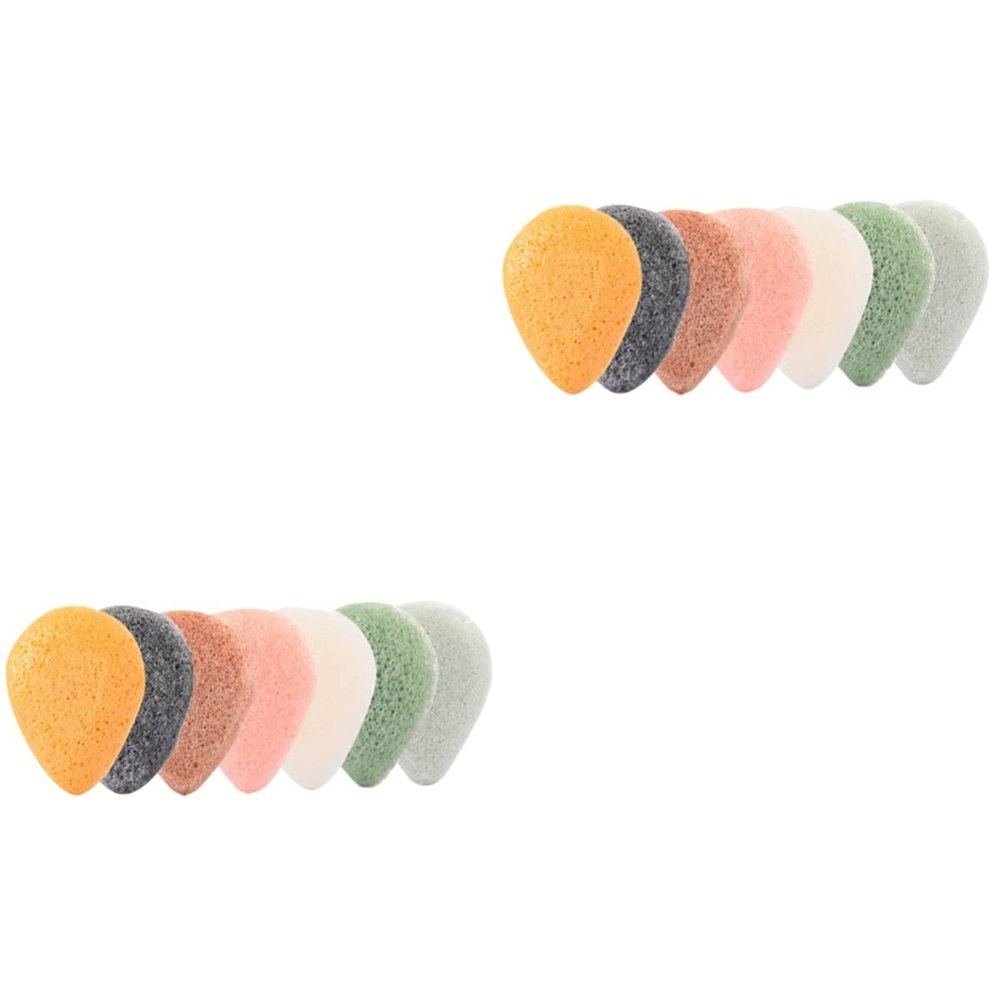 Beaupretty 14pcs Makeup Removal Puff Sponges Face Washing Puff for Skin Care Vegan Biodegradable Face Cleansing Sponge Exfoliator