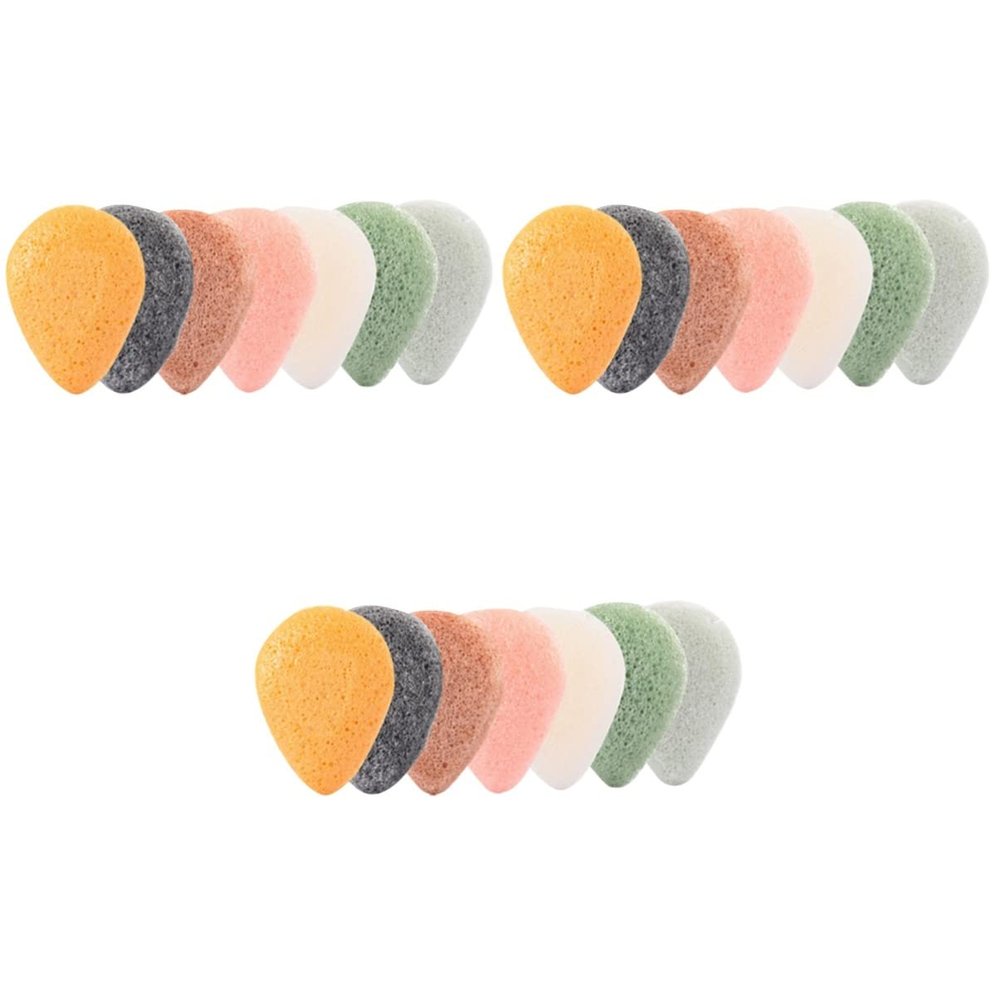 Beaupretty 21pcs Vegan Face Sponges Gentle Makeup Remover Sponges for Pores Daily Exfoliating Cleaning Puff for Blackheads Whiteheads