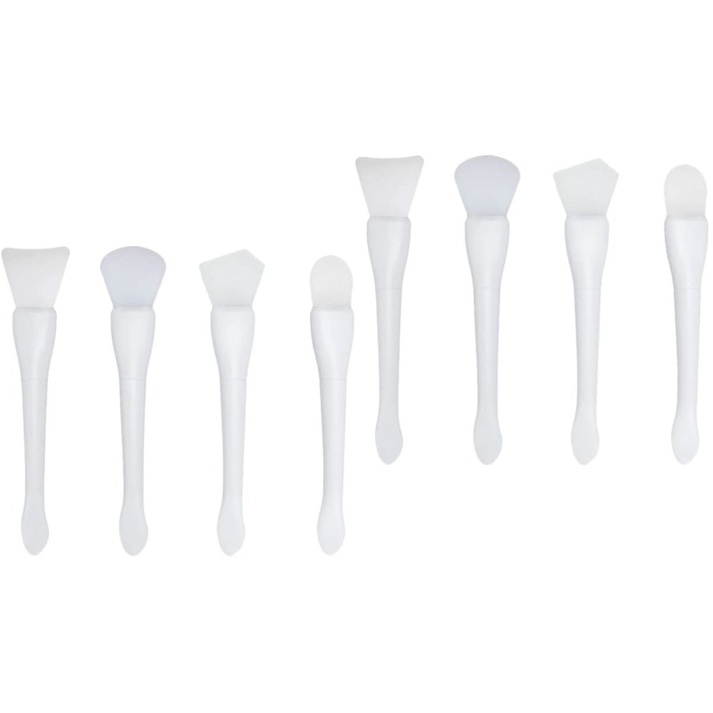 Beaupretty 8pcs Dual Sided Face Mask Brush for Facials Silicone Beauty Tool for Skin Care
