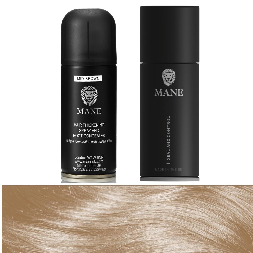 Mane Hair Thickener with a Seal and Control 100 ml duo pack (Medium Brown)