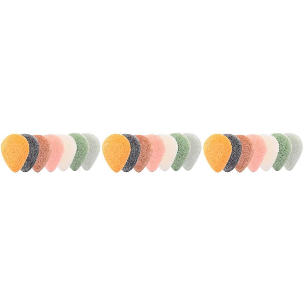 minkissy 21pcs Cleansing Sponges for Gentle Makeup Removal and Exfoliating Biodegradable and Vegan-friendly for Daily Skin Care Routine