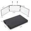 BeiHCain 360 Hanging Mirror, Travel Barber Mirror with LED Lights, 3-Way Rotatable, Wall-Mounted, Black, 36.6 x 7.6 x 1.1 Inches (Expanded), 12.5 x 7.6 x 1.1 Inches (Folded) view 2
