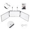 BeiHCain 360 Hanging Mirror, Travel Barber Mirror with LED Lights, 3-Way Rotatable, Wall-Mounted, Black, 36.6 x 7.6 x 1.1 Inches (Expanded), 12.5 x 7.6 x 1.1 Inches (Folded) view 3