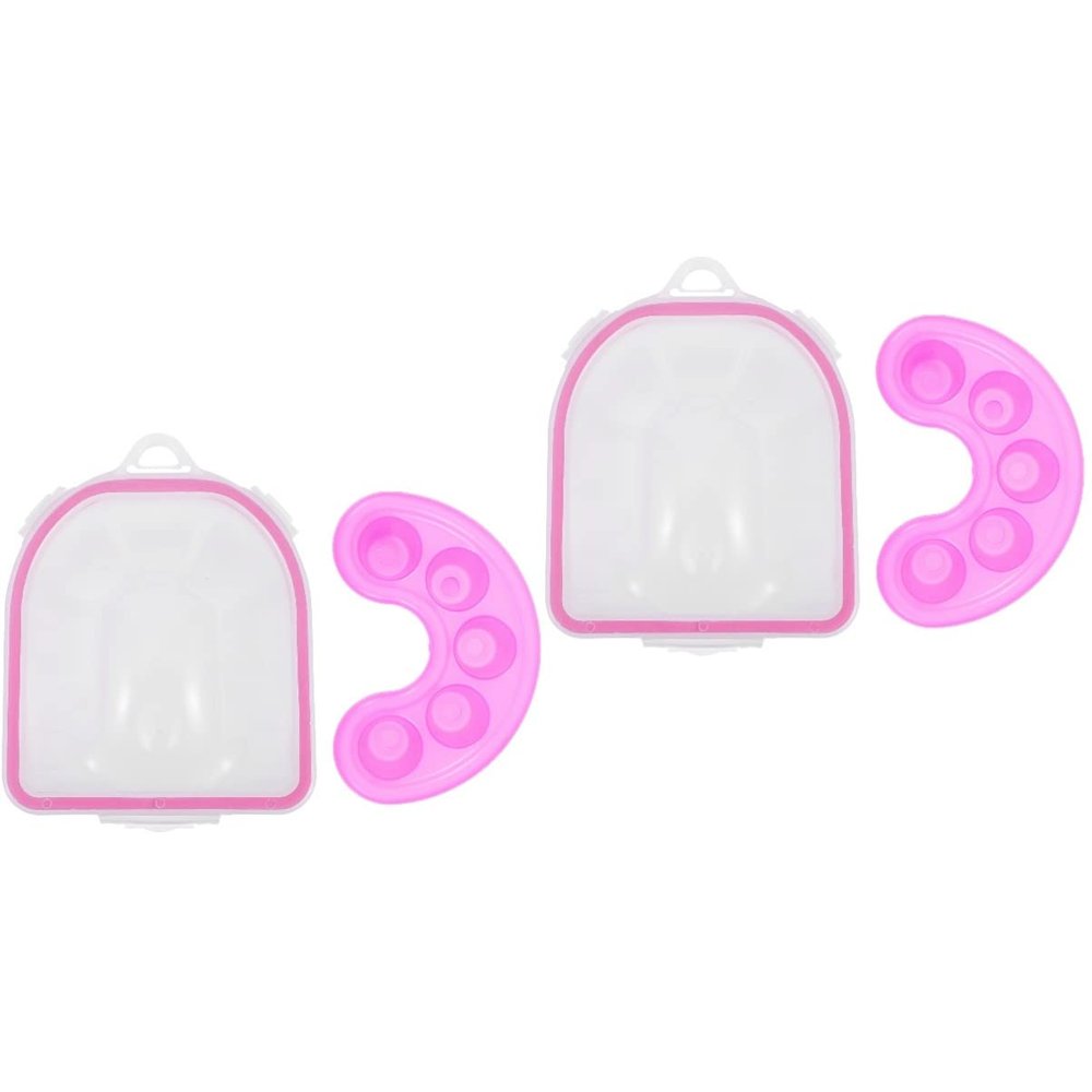 Beaupretty 4pcs Soak off Nail Art Bowl Hand Soak Bowl Lid for Dampen Dish for Nails