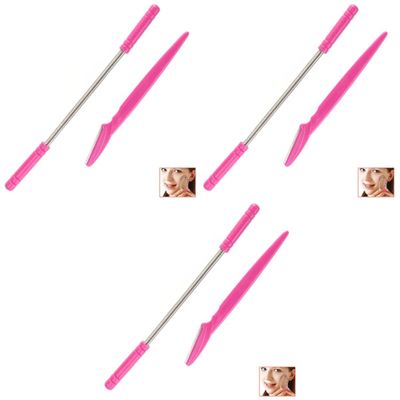 Beaupretty 6pcs Spring Facial Hair Remover Eyebrow Razor Hair Removal Tool for Face Cheeks Upper Lip Chin Inflammation Technique Quick and Easy Use