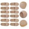 Healifty 6 Pairs Non Slip House Slippers Bulk Disposable Hotel for Guests Spa Toe Sandals Unisex Portable Home Use view 3