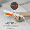 Conair Travel Flat Iron, Portable Hair Straightener, Mini 1/2 Inch Ceramic Flat Iron with Storage in White by Travel Smart view 3