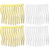 LALAFINA Small Bridal Side Silver Wedding Metal Accessories Girls Combs Clips Teeth for Clip Veil Fine French Comb Decorative Flexible Gold Women Hair view 1