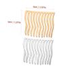 LALAFINA Small Bridal Side Silver Wedding Metal Accessories Girls Combs Clips Teeth for Clip Veil Fine French Comb Decorative Flexible Gold Women Hair view 2