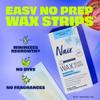 Nair Sensitive Hair Remover Mess-Free Wax Ready Strips, Legs and Body Easy Hair Removal Wax Strips for Sensitive Skin, Chamomile Extract, Dermatologist Tested, Plus 6 Post Wipes, 40 Count view 2