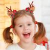 BARTOSI Christmas Hair Clips Reindeer Antlers Hair Barrettes Xmas Bow Hairpins Holiday Hair Accessories for Women and Girls (Pack of 2) view 2