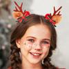 BARTOSI Christmas Hair Clips Reindeer Antlers Hair Barrettes Xmas Bow Hairpins Holiday Hair Accessories for Women and Girls (Pack of 2) view 4
