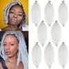 16 Inch Springy Afro Twist Hair 8 Packs Marley Twist Braiding Hair Silvery Pre-Separated Spring Twist Hair for Soft Butterfly Locs Crochet Hair Kinky Afro Twist Hair for Women view 1
