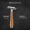 Complete Safety Razor Kit - Includes Olive Wood Safety Razor, Closed Comb Double Edge Razor, Safety Razor Stand, Olive Wood Shaving Brush, Organic Soap, Shaving Bowl, Shaving Kit For Men, Great Gift view 2