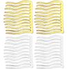 KALLORY 4pcs Metal Hair Combs for Women Flexible Side Combs for Hair Types for Weddings Proms and Special Occasions Gold Silver Colors view 1