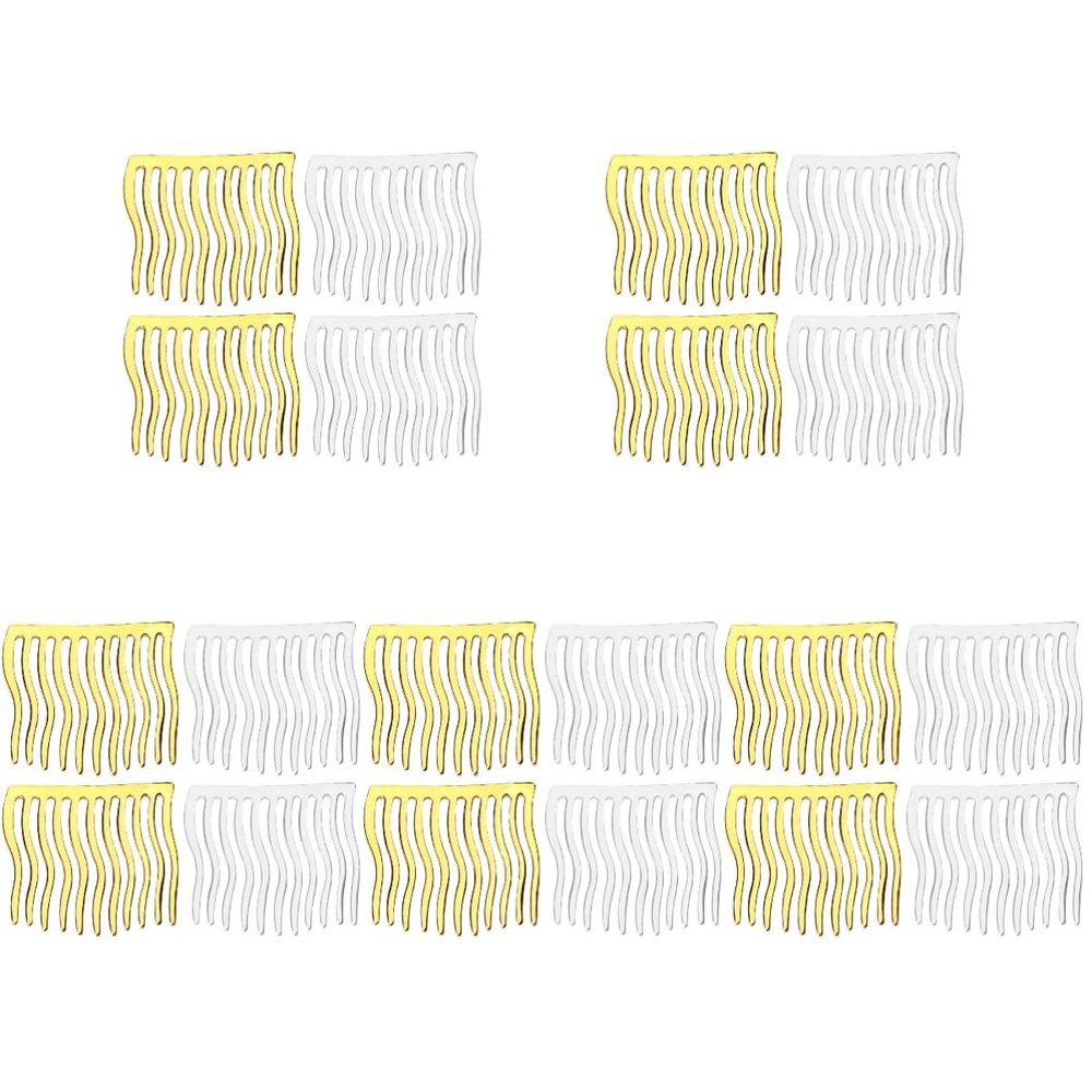 LALAFINA 20pcs Hair Combs for Women No- Wedding Veil Side Combs for Parties Proms and Everyday Styling Hair Accessories