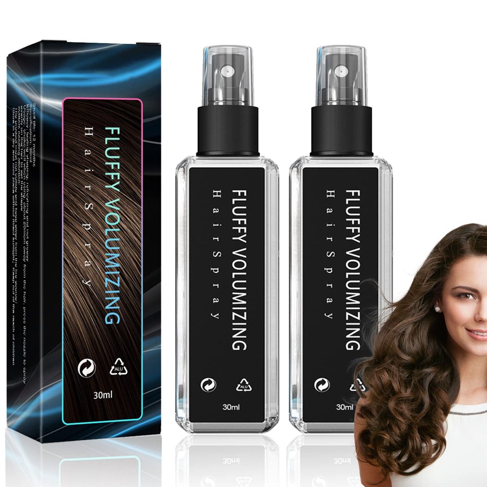 Glee Ice Volumizing Thickener Spray, Styling Gel & Hairspray for Fine, Thin Hair - Fluffy, Extra-Volume (2PCS)