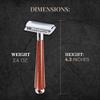 Complete Safety Razor Kit - Includes Mahogany Wood Safety Razor, Closed Comb Double Edge Razor, Safety Razor Stand, Mahogany Shaving Brush, Organic Soap, Shaving Bowl, Shaving Kit For Men, Great Gift view 2