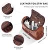Personalized Toiletry Bag for Man Engrave Your Name/Initial Custom Gift for Groomsmen Groom Best Men Large Capacity Leather Travel Dopp Kit Artificial Leather for Husband Boyfriend Dad Grandpa view 2