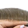 Toupee For Men Replacement Systems PU Skin With Swiss Lace Men Toupee Bleached Knots Natural Hairline Men Hairpiece (7X9"-100% light to medium density, 740 7# VERY LIGHT BROWN +40% Sythetic Grey) view 3
