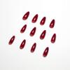 KQueenest Red Press on Nails Medium Almond Stiletto, Acrylic Fake Nails Set, Acrylic Nails Press ons Almond, Reusable Soft Gel Glue on Nails for Women New Year with Protective UV Coating24 Pcs view 3