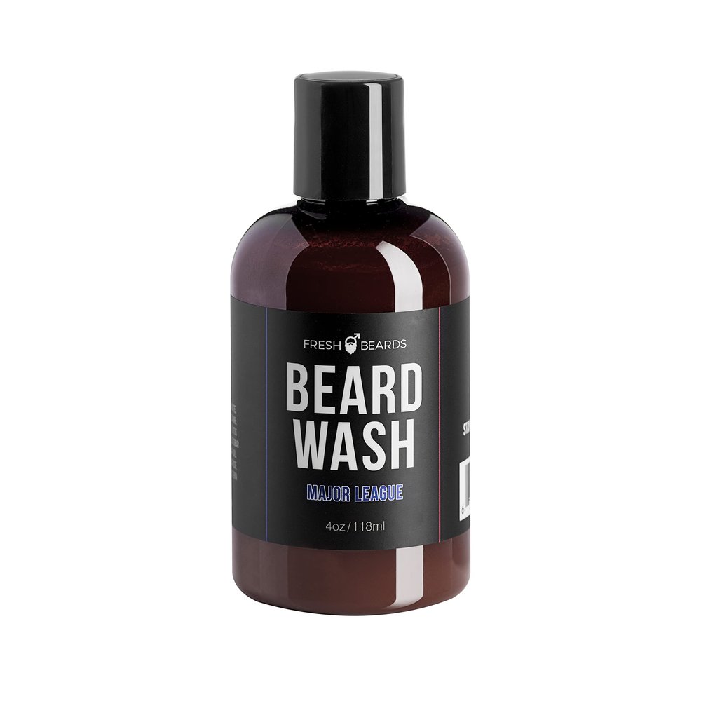 Fresh Beards Beard Wash Shampoo for Men - 4 Oz, Made in America (Katy, TX), Sulfate Free, Not Tested On Animals, Cherry Scent