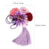 LALAFINA 2pcs Japanese Style Flower Tassel Hair Combs for Brides Elegant Bridal Accessories for Weddings and Special Occasions Charming Hairpins to Your Look view 2
