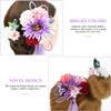 LALAFINA 2pcs Japanese Style Flower Tassel Hair Combs for Brides Elegant Bridal Accessories for Weddings and Special Occasions Charming Hairpins to Your Look view 4