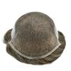 Toupee For Men Replacement Systems PU Skin With Swiss Lace Men Toupee Bleached Knots Natural Hairline Men Hairpiece (7X9"-90% light density, 720 7# VERY LIGHT BROWN +20% Sythetic Grey) view 4
