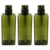 Cabilock 3pcs Dark Green Square Lotion Bottle Large Capacity Transparent Shampoo Shower Gel Dispenser Versatile Liquid Container for Home Travel Bath Use view 1