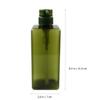 Cabilock 3pcs Dark Green Square Lotion Bottle Large Capacity Transparent Shampoo Shower Gel Dispenser Versatile Liquid Container for Home Travel Bath Use view 2
