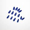 Dark Blue Press on Nails Medium Stiletto Almond,KQueenest Pure Color Acrylic Nails Kit Reusable Fake Nails with Feature Protective UV Coating for Women Nail Art Manicure in 24PCS view 4