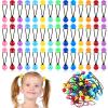 36 Pieces Hair Ties Balls Ponytail Holders Colorful Twin Bead Ponytail Balls 80s 90s Elastic Hair Accessories for Baby Kid(20 mm,Colorful) view 1