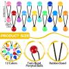 36 Pieces Hair Ties Balls Ponytail Holders Colorful Twin Bead Ponytail Balls 80s 90s Elastic Hair Accessories for Baby Kid(20 mm,Colorful) view 2