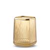 Lebenrich Makeup Brush Holder Organizer for Vanity, Acrylic Gold Make Up Brushes Holders Container Storage Cup with Striped Design for Bathroom Countertop, Pen Pencil Holder Cosmetic Cup for Desk view 1
