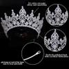 Jorsnovs Luxury Cubic Zirconia Tall Wedding Crowns for Women Bridal Large Tiara CZ Quinceanera Queen Pageant Hair Accessories view 4