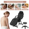 LOUVIXA Tattoo Chair, Adjustable Facial Chair 73 Inch Salon Bed with Hydraulic Stool for Professional Massage Beauty Spa (Black) view 3